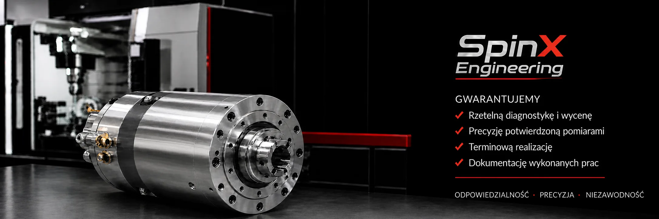 SpinX Engineering - serwis wrzeciona CNC, regeneracja wrzecion i części do elektrowrzecion