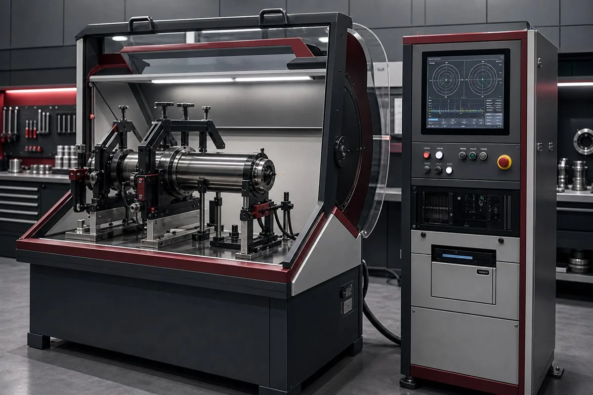 Nowoczesna wyważarka wrzecion CNC i elektrowrzecion po serwisie