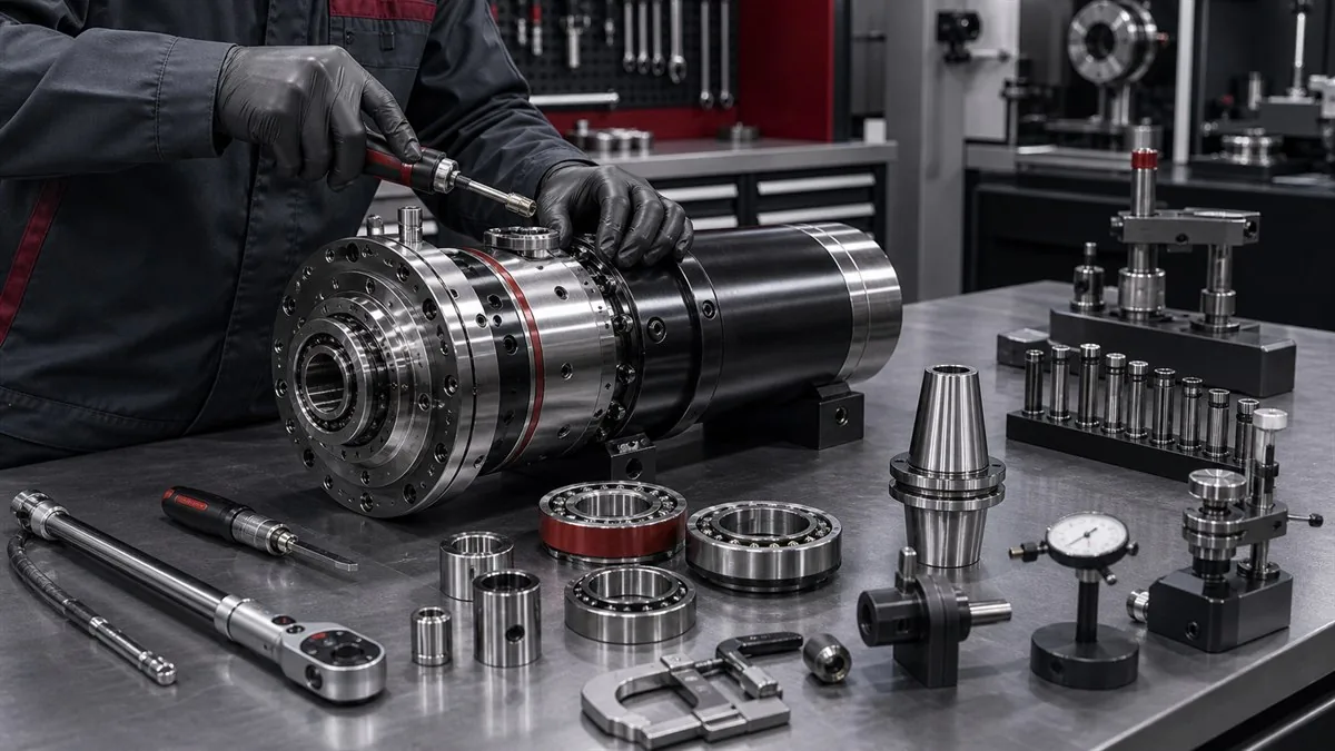 Regeneracja wrzecion i elektrowrzecion CNC w serwisie SpinX Engineering